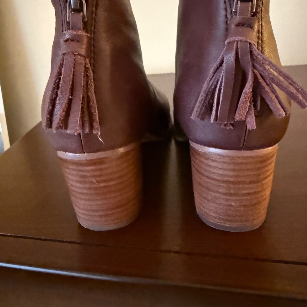 Toms Burgundy Maroon Boots Size 7 - Picture 4 of 5